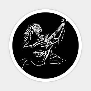 Metal Guitarist line art Magnet